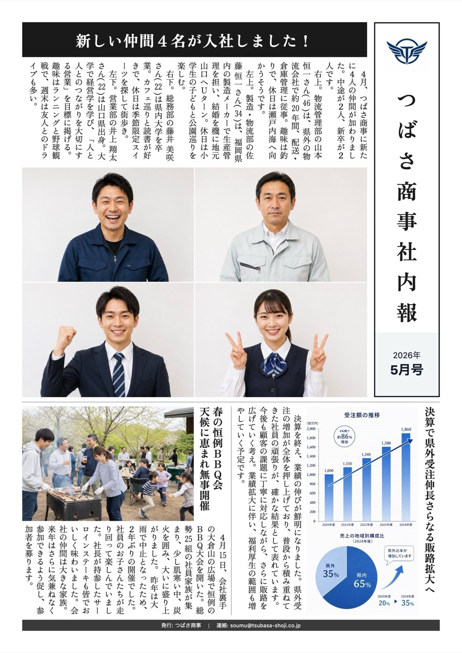 つばさ商事社内報（サンプル）